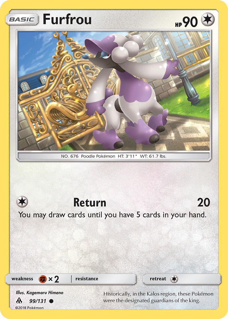 Furfrou - 99/131 - Reverse Holo - FORBIDDEN LIGHT - Pokemon - Common | AA115-8