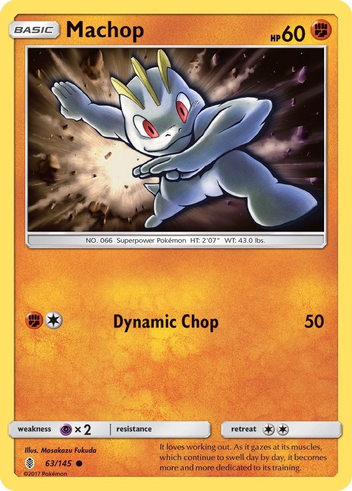 Machop - 63/145 - - GUARDIANS RISING - Pokemon - Common | AA66-27