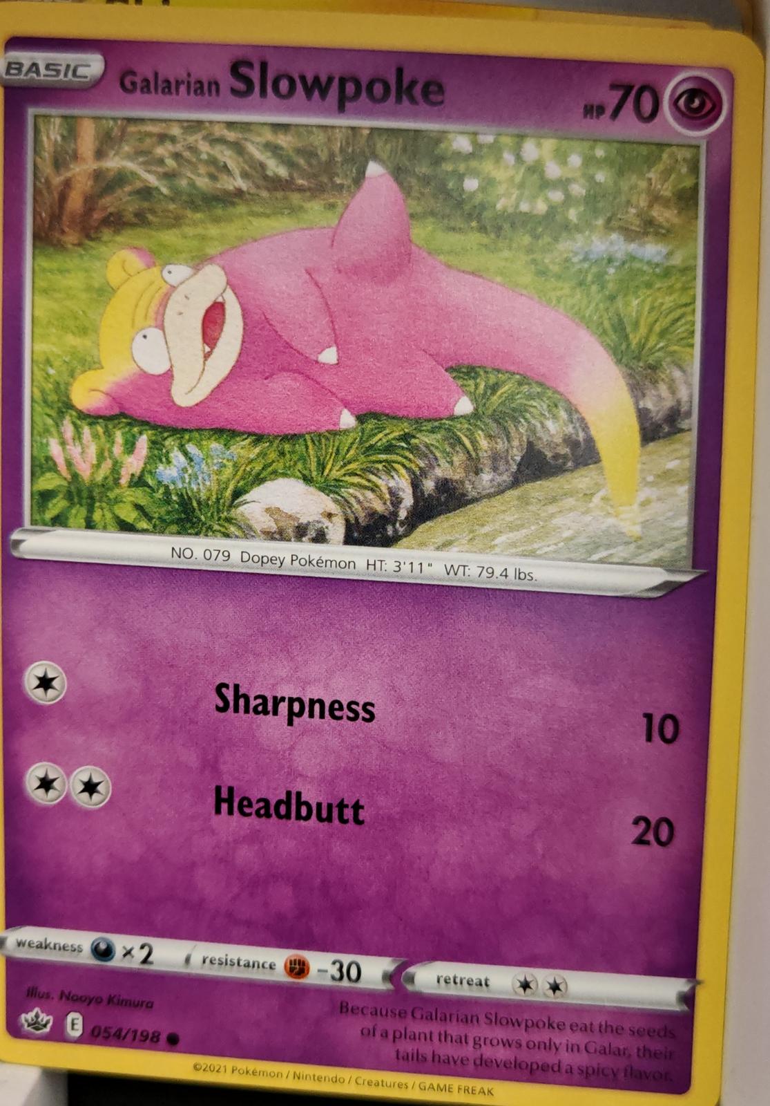 Galarian Slowpoke - 054/198 - - CHILLING REIGN - Pokemon - Common | AA03-35