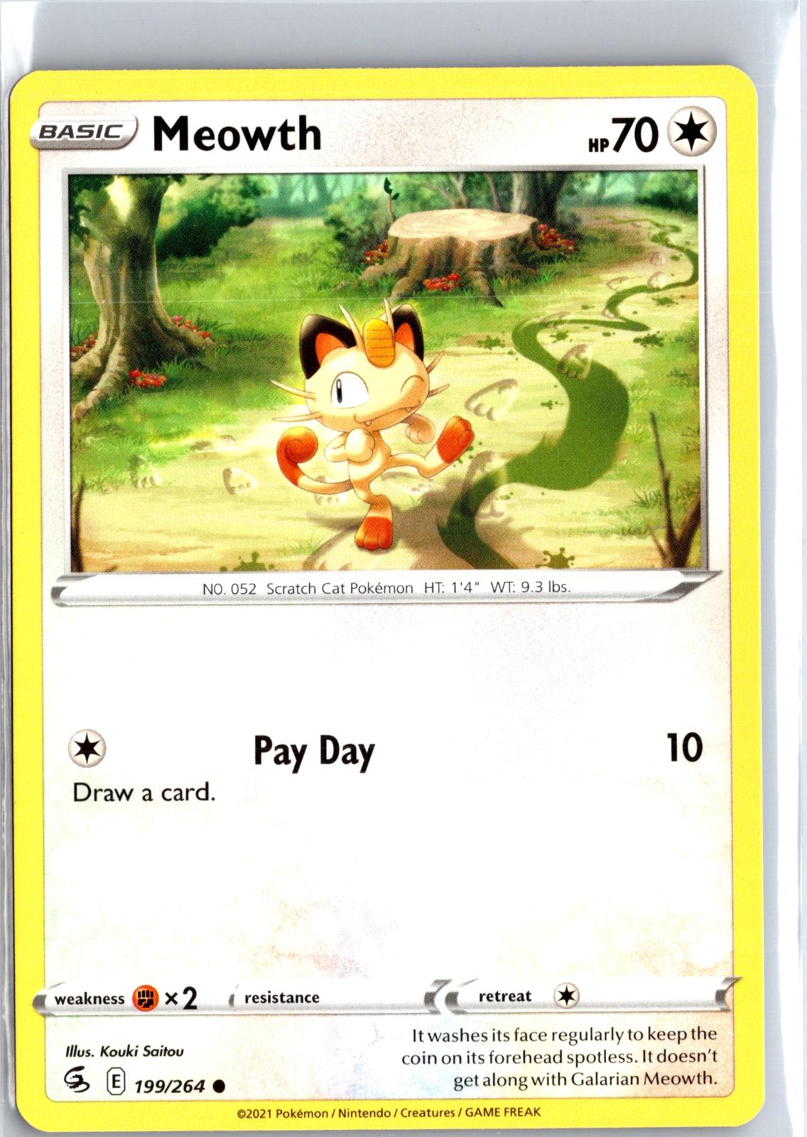 Meowth - 199/264 - - FUSION STRIKE - Pokemon - Common | AA117-4