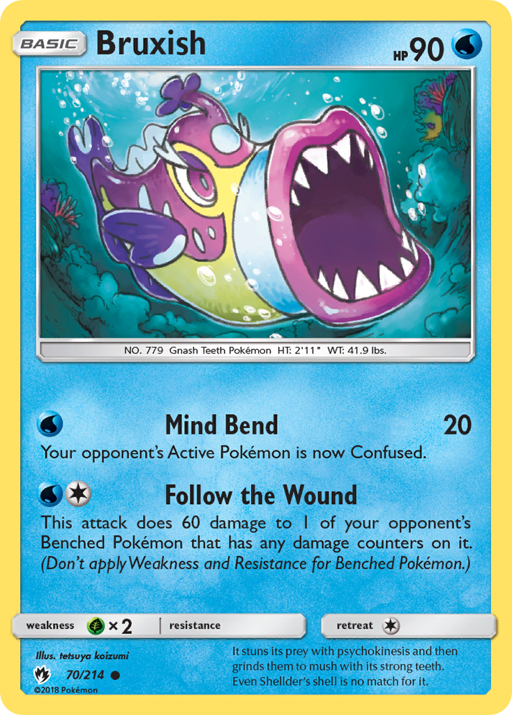 Bruxish - 70/214 - - LOST THUNDER - Pokemon - Common | AA66-45