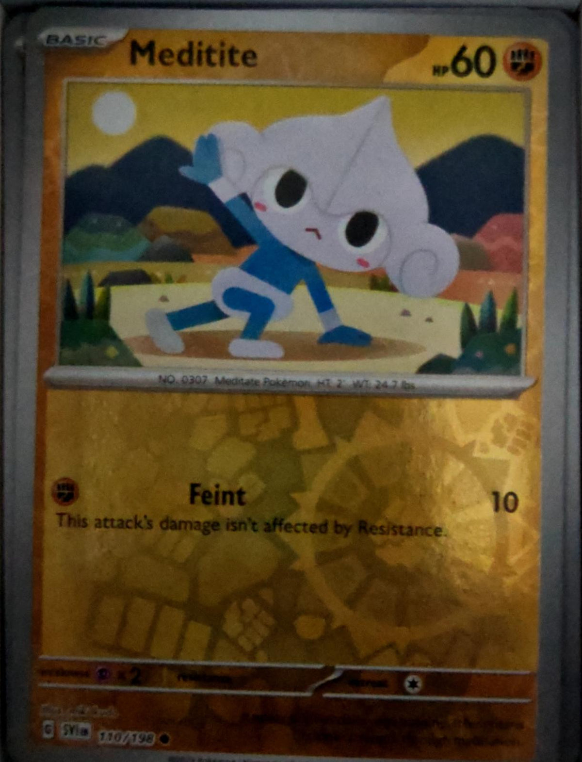 Meditite - 110/198 - Reverse Holo - SCARLET & VIOLET - Pokemon - | AA49-58