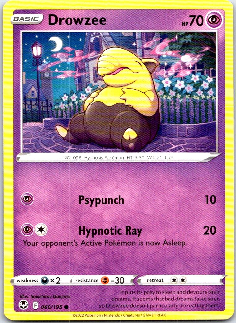 Drowzee - 060/195 - - SILVER TEMPEST - Pokemon - Common | AB88-43
