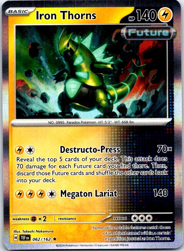 Iron Thorns - 062/162 - Holo - TEMPORAL FORCES - Pokemon - Rare | AB99-30