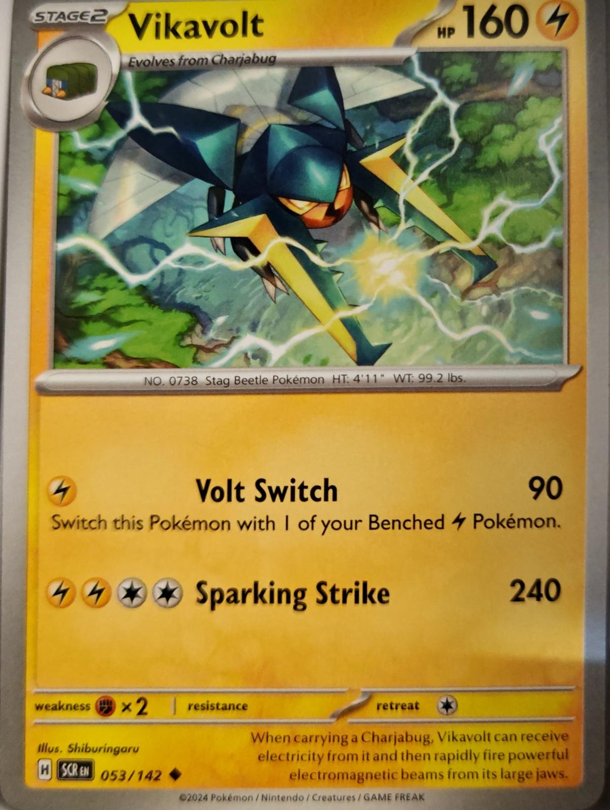 Vikavolt - 53/142 - - STELLAR CROWN - Pokemon - Uncommon | AA10-94
