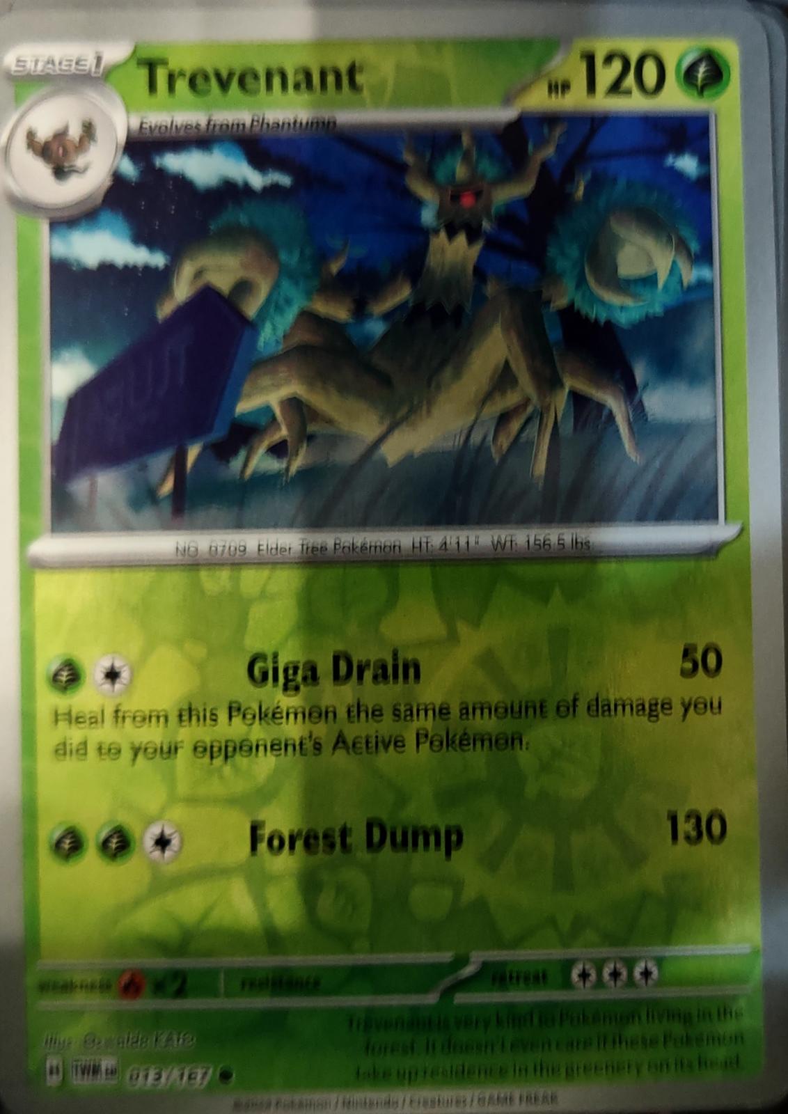 Trevenant - 013/167 - Reverse Holo - TWILIGHT MASQUERADE - Pokemon - | AA75-36