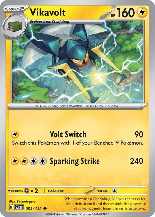 Vikavolt - 53/142 - - STELLAR CROWN - Pokemon - Uncommon | AA10-94