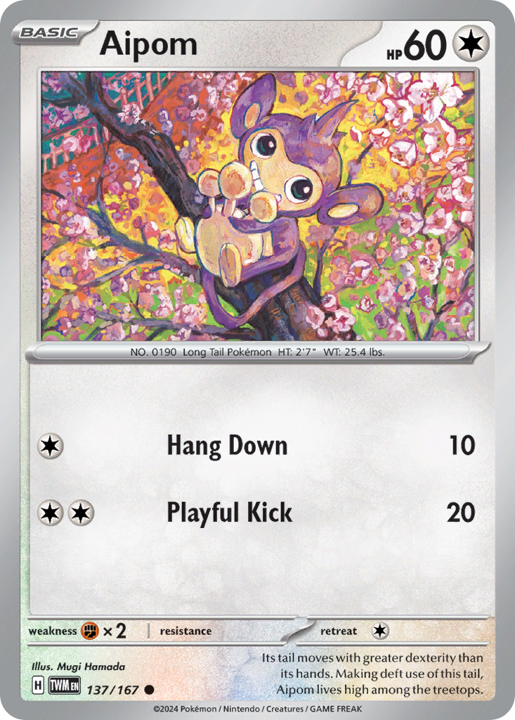 Aipom - 137/167 - - TWILIGHT MASQUERADE - Pokemon - Common | AA79-36