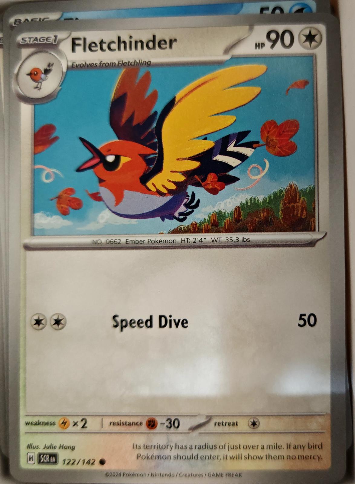 Fletchinder - 122/142 - - STELLAR CROWN - Pokemon - Common | AA10-98