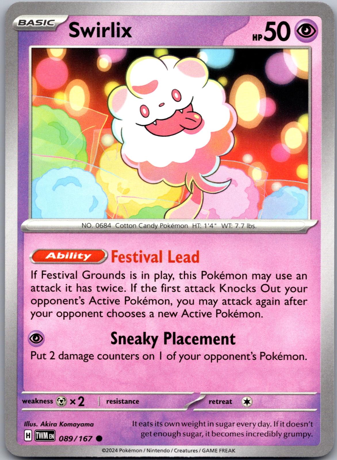 Swirlix - 089/167 - - TWILIGHT MASQUERADE - Pokemon - Common | AA84-36
