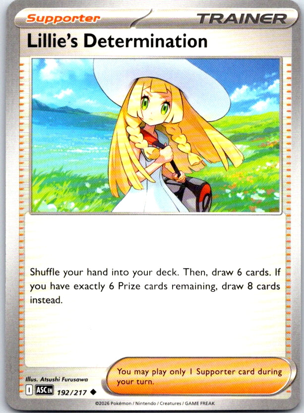 Lillie's Determination - 192/217 - - ASCENDED HEROES - Pokemon - | AC20-14