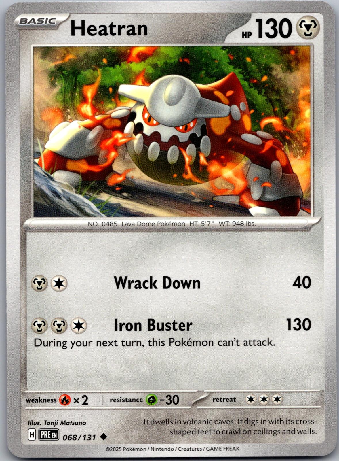 Heatran - 068/131 - - PRISMATIC EVOLUTIONS - Pokemon - Uncommon | AA81-40