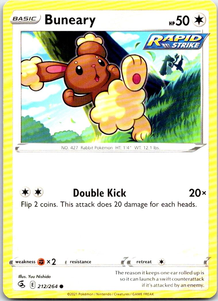 Buneary - 212/264 - - FUSION STRIKE - Pokemon - Common | AB60-1