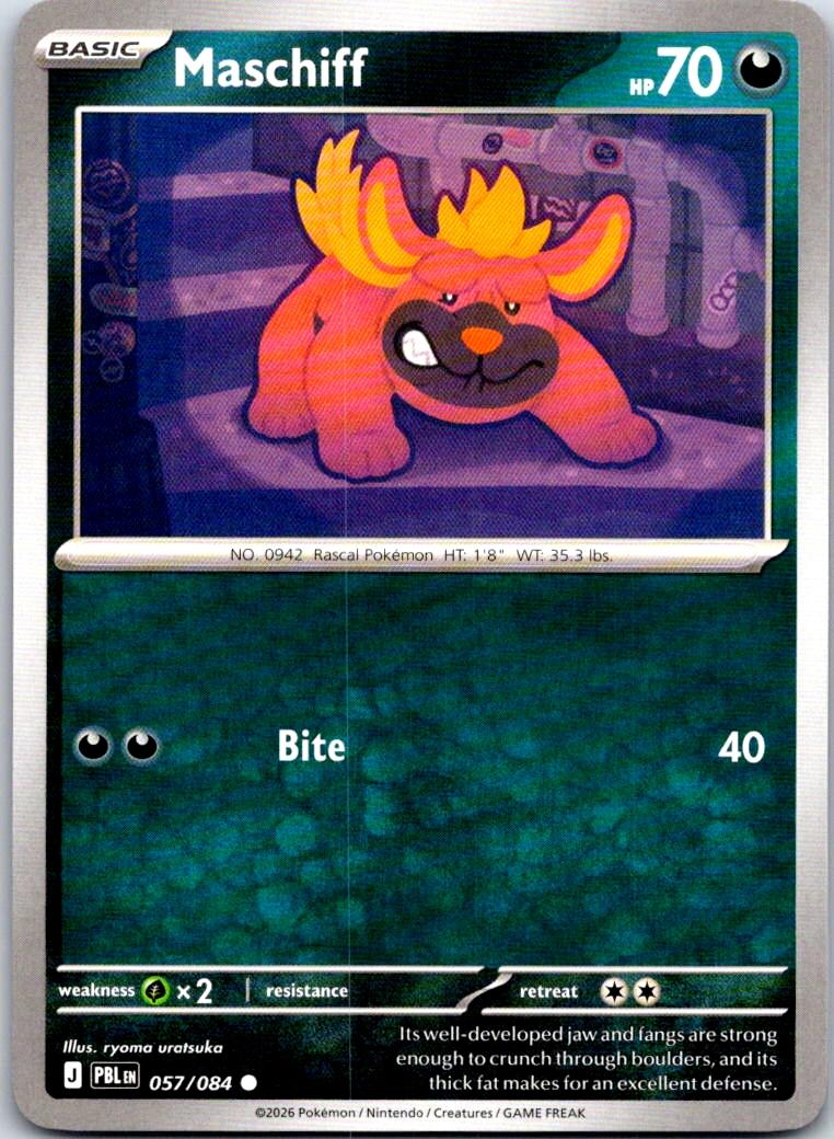 Maschiff - 057/084 - - PITCH BLACK - Pokemon - Common | AA110-29