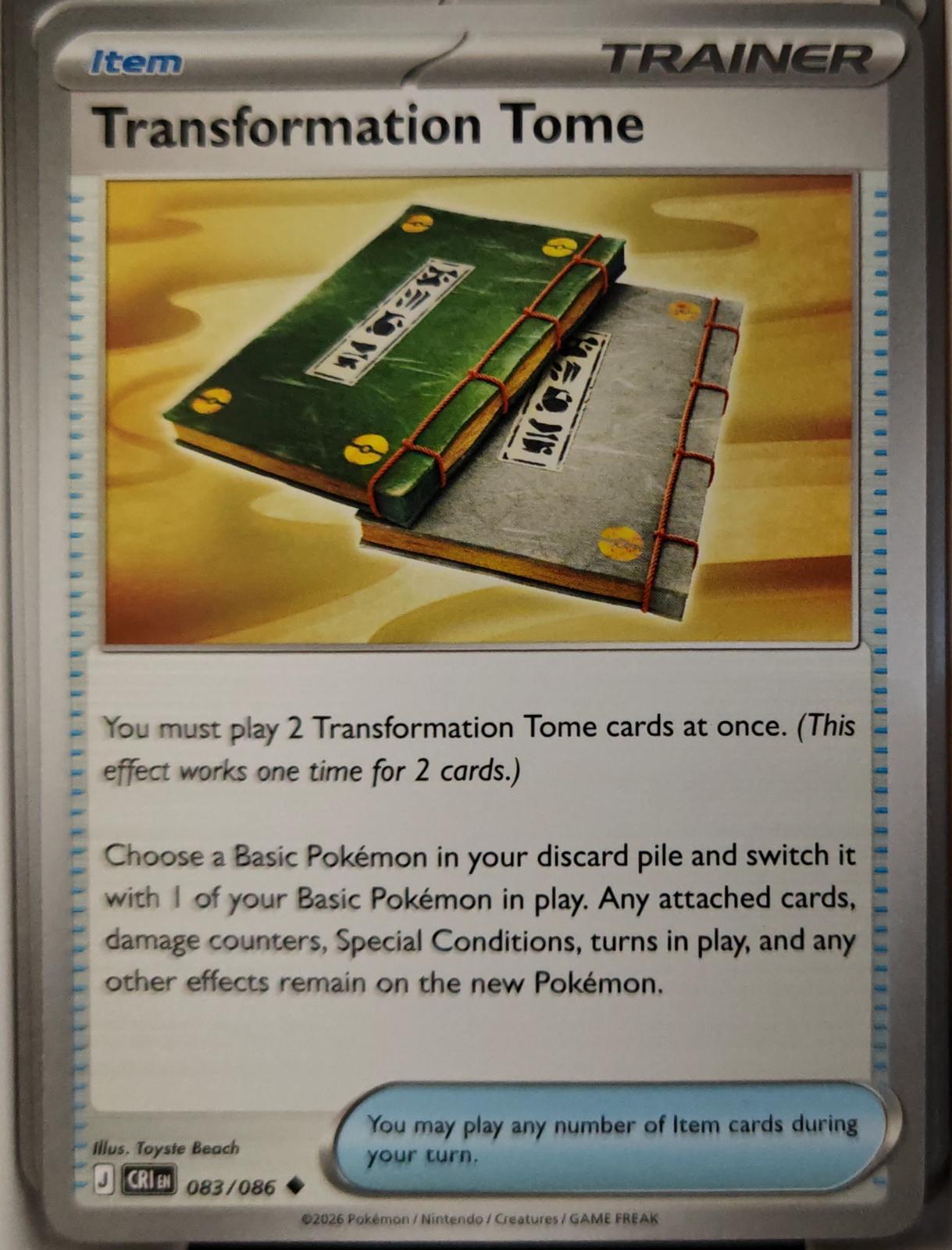 Transformation Tome - 083/086 - - CHAOS RISING - Pokemon - Uncommon | AA23-17