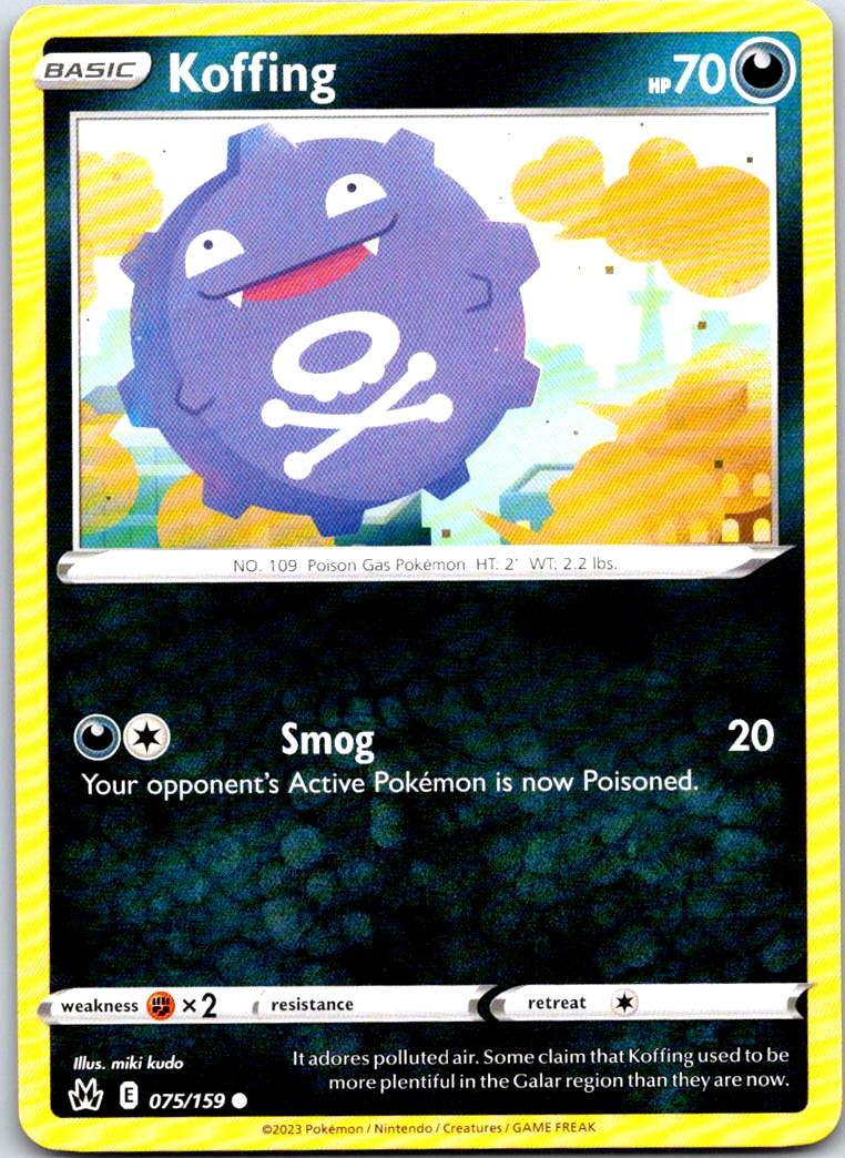 Koffing - 075/159 - - CROWN ZENITH - Pokemon - Common | AA103-10