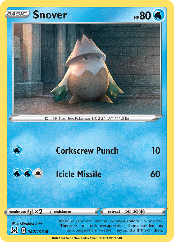 Snover - 042/196 - - LOST ORIGIN - Pokemon - Common | AA73-48