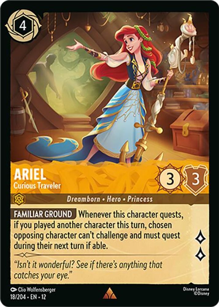 Ariel - Curious Traveler - 18/204 - - WILDS UNKNOWN - Lorcana - Rare | LAA03-35