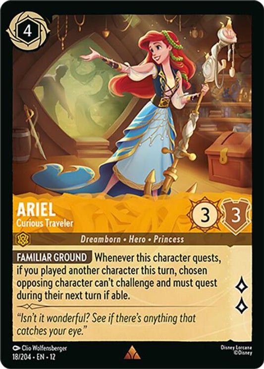 Ariel - Curious Traveler - 18/204 - - WILDS UNKNOWN - Lorcana - Rare | LAA03-35