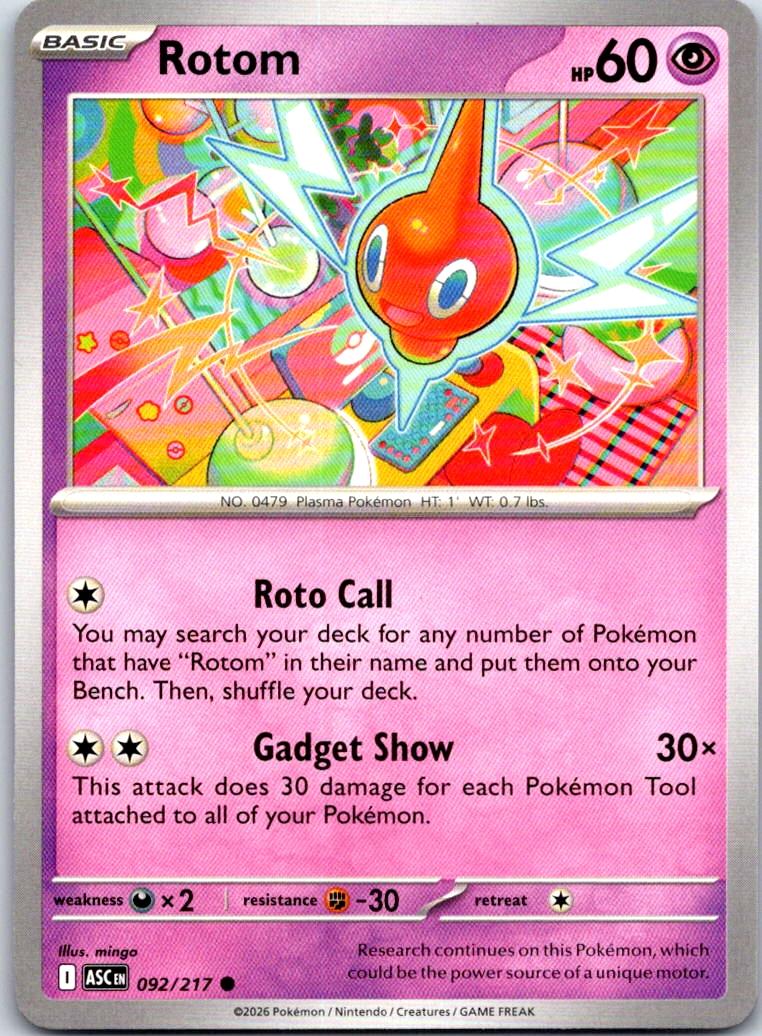 Rotom - 092/217 - - ASCENDED HEROES - Pokemon - Common | AB12-46