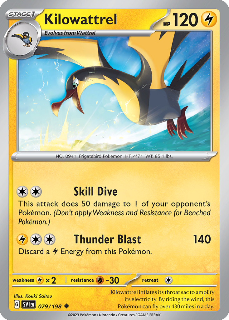 Kilowattrel - 079/198 - - SCARLET & VIOLET - Pokemon - Uncommon | AA48-102