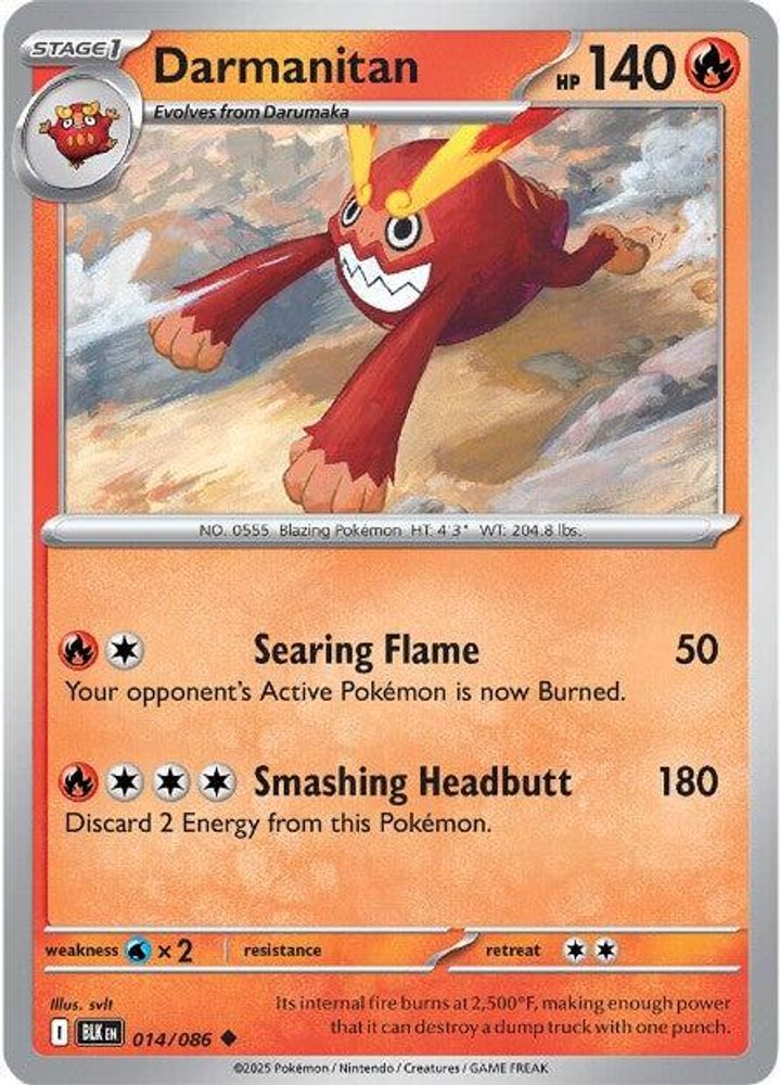 Darmanitan - 014/086 - - BLACK BOLT - Pokemon - Uncommon | AA46-29