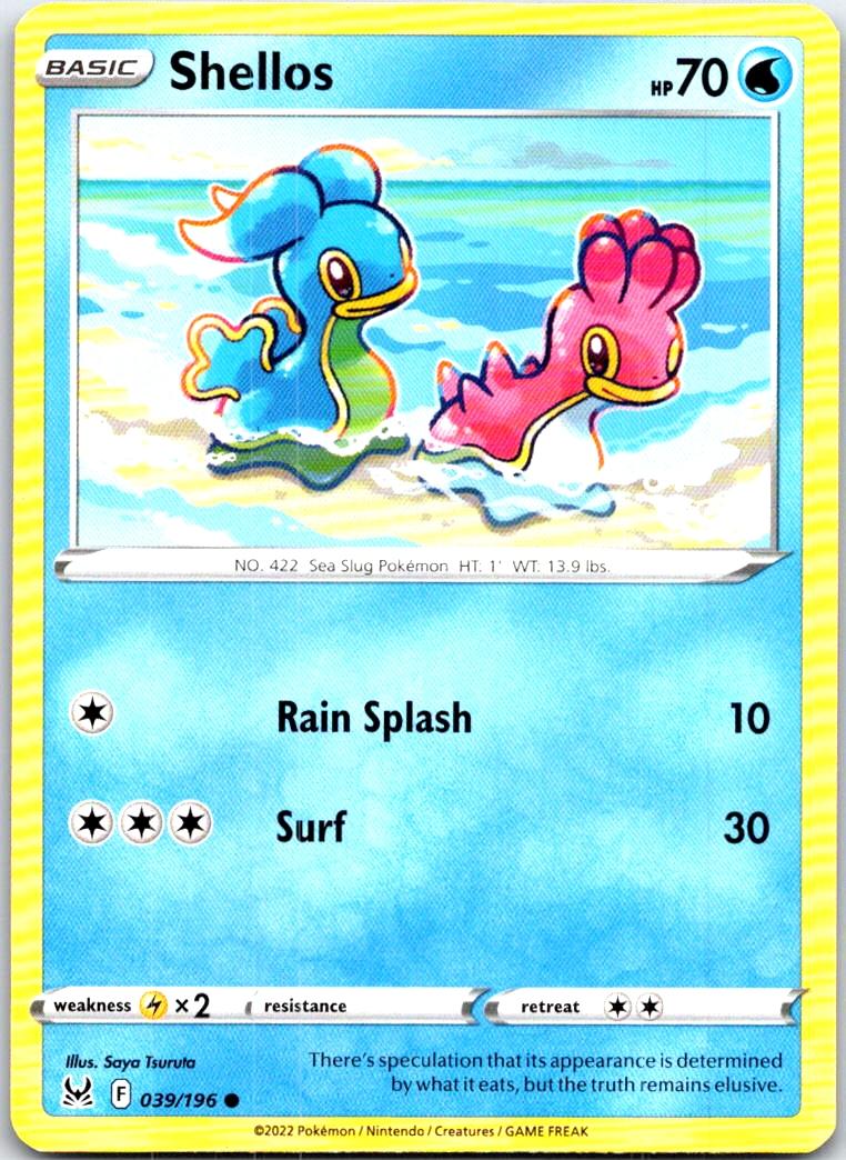 Shellos - 039/196 - - LOST ORIGIN - Pokemon - Common | AB87-15