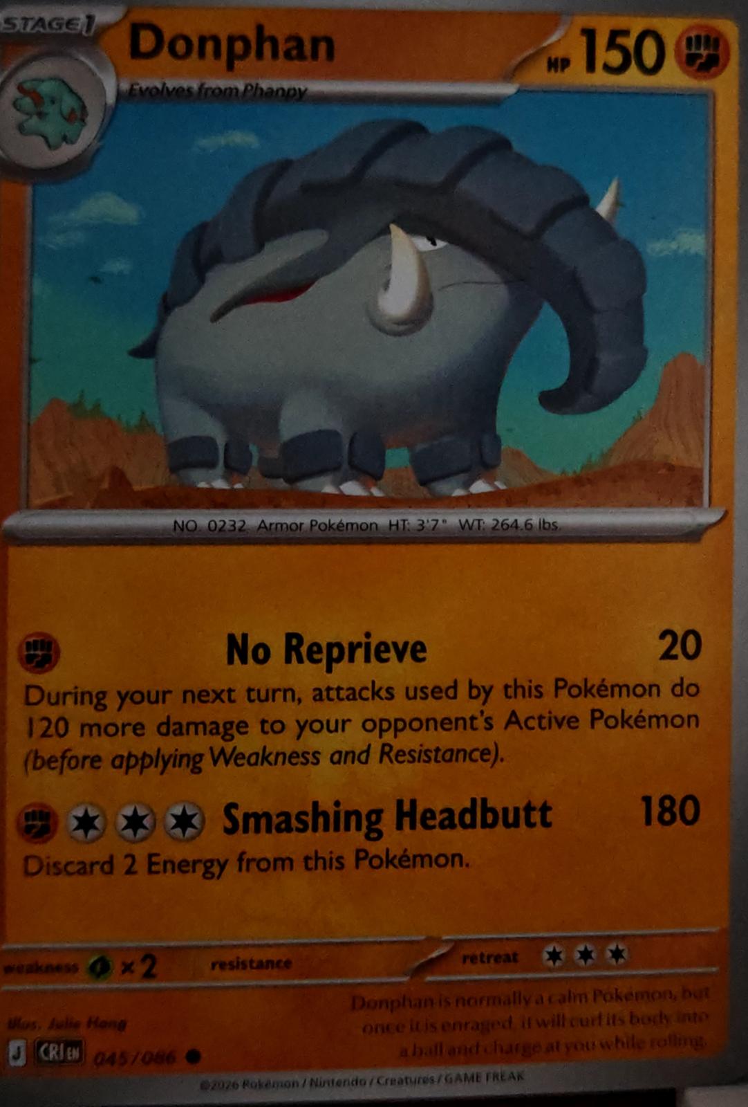 Donphan - 045/086 - - CHAOS RISING - Pokemon - Common | AA65-10