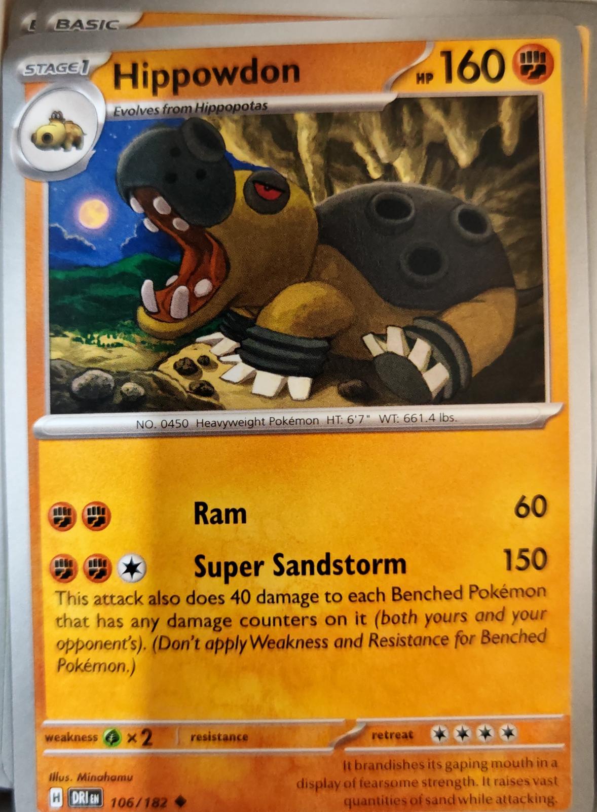 Hippowdon - 106/182 - - DESTINED RIVALS - Pokemon - Uncommon | AA07-61