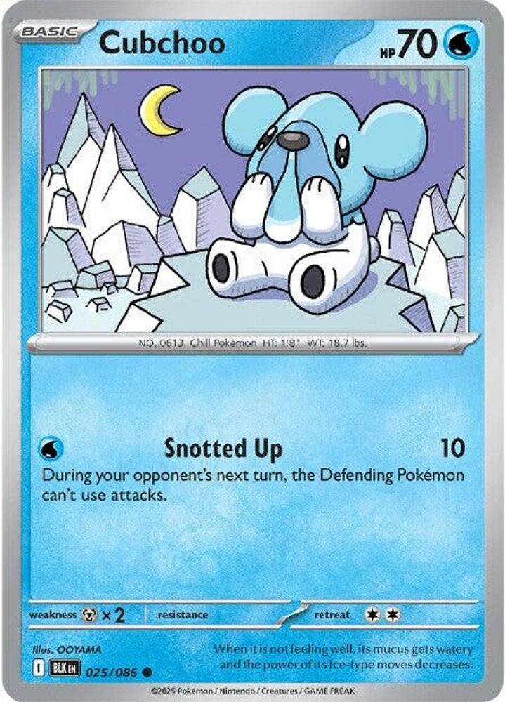 Cubchoo - 025/086 - - BLACK BOLT - Pokemon - Common | AA109-44
