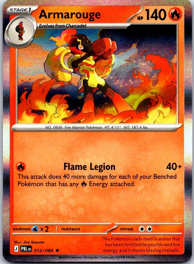 Armarouge - 012/084 - Holo - PITCH BLACK - Pokemon - Rare | AA122-40