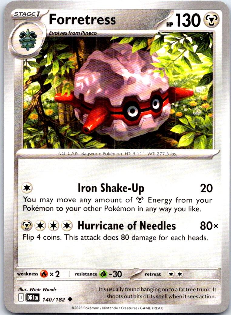 Forretress - 140/182 - - DESTINED RIVALS - Pokemon - Uncommon | AB71-33