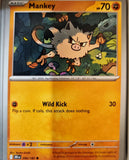 Mankey - 090/182 - - DESTINED RIVALS - Pokemon - Common | AA07-94