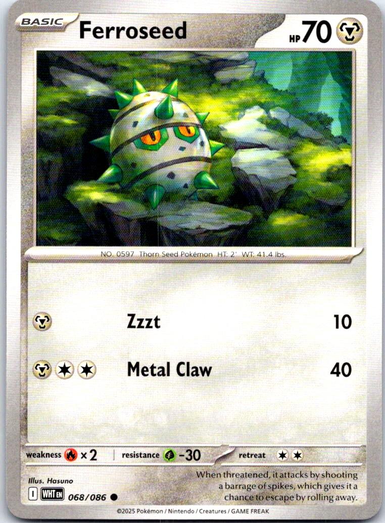Ferroseed - 068/086 - - WHITE FLARE - Pokemon - Common | AB69-18