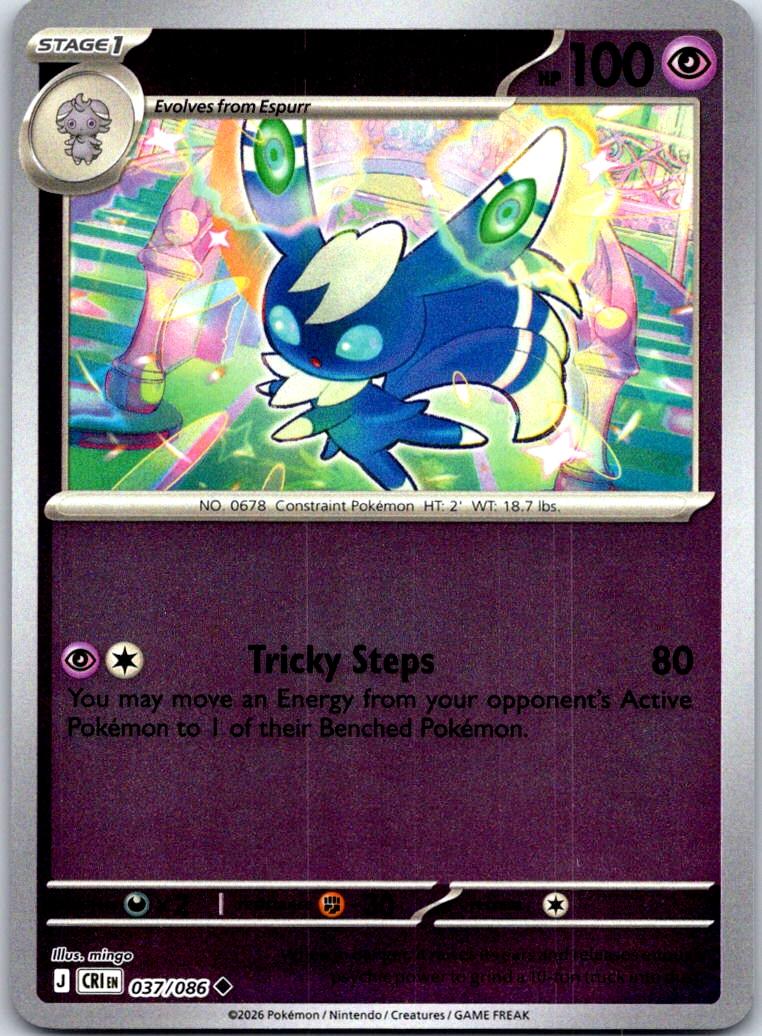 Meowstic - 037/086 - Reverse Holo - CHAOS RISING - Pokemon - Uncommon | AB01-44