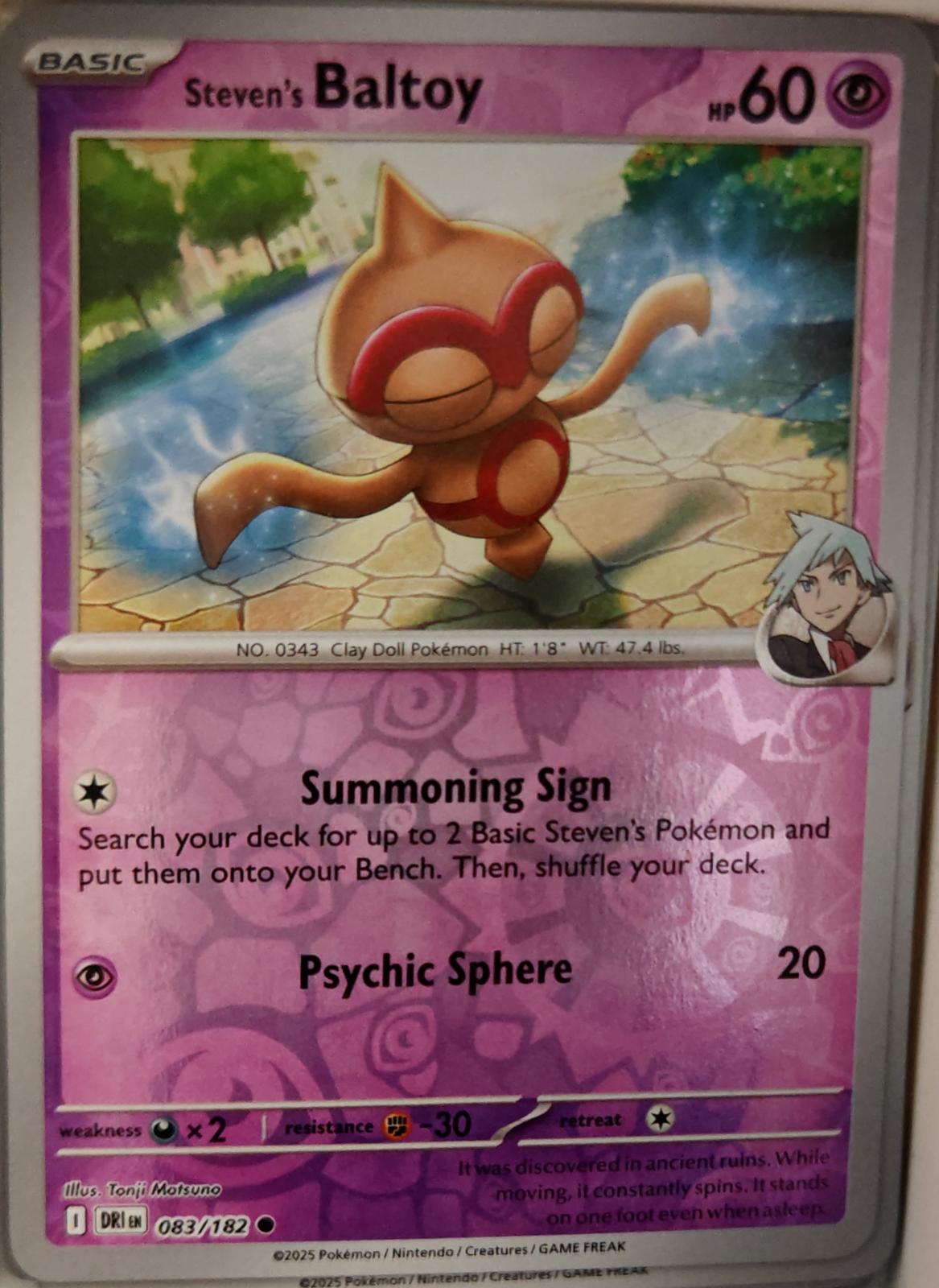 Steven's Baltoy - 083/182 - Reverse Holo - DESTINED RIVALS - Pokemon - | AA20-14