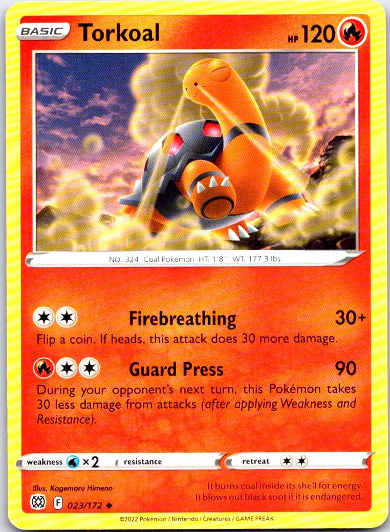 Torkoal - 023/172 - - BRILLIANT STARS - Pokemon - Uncommon | AB28-7