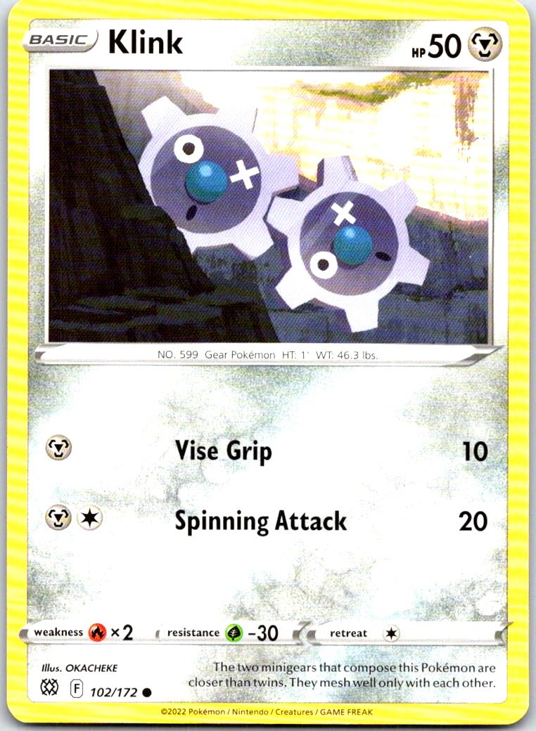 Klink - 102/172 - - BRILLIANT STARS - Pokemon - Common | AB29-47