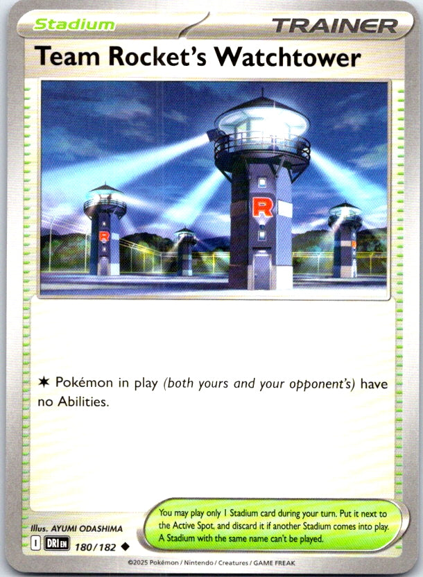Team Rocket's Watchtower - 180/182 - - DESTINED RIVALS - Pokemon - | AC24-10