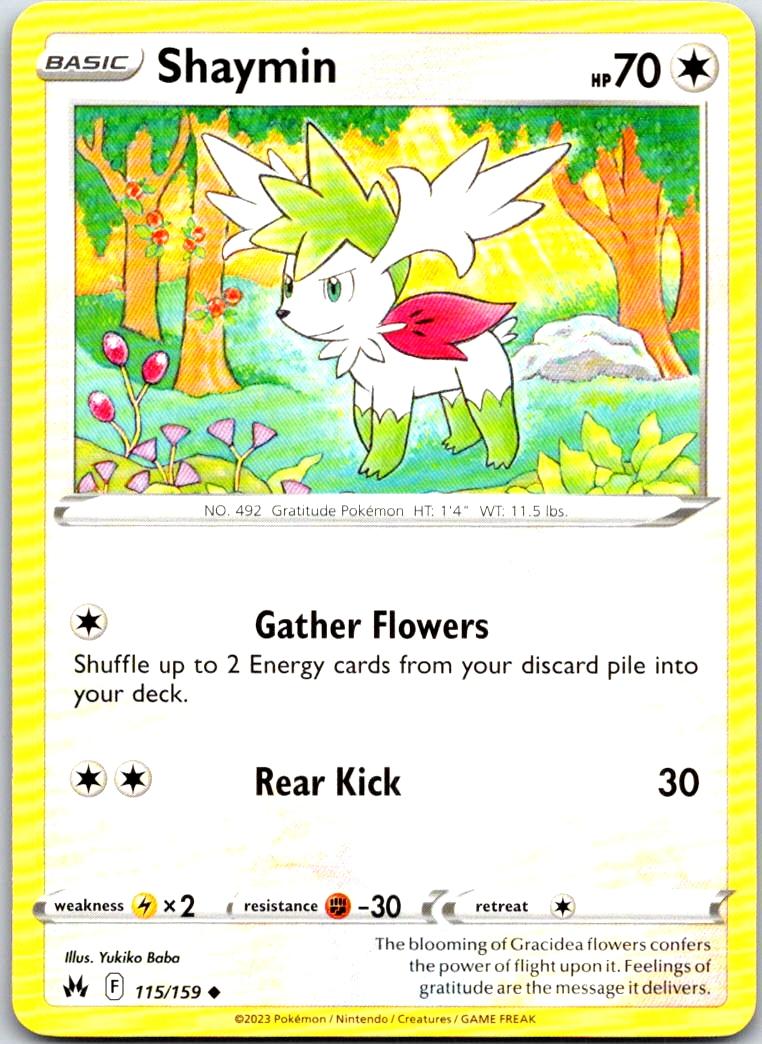 Shaymin - 115/159 - - CROWN ZENITH - Pokemon - Uncommon | AA105-39