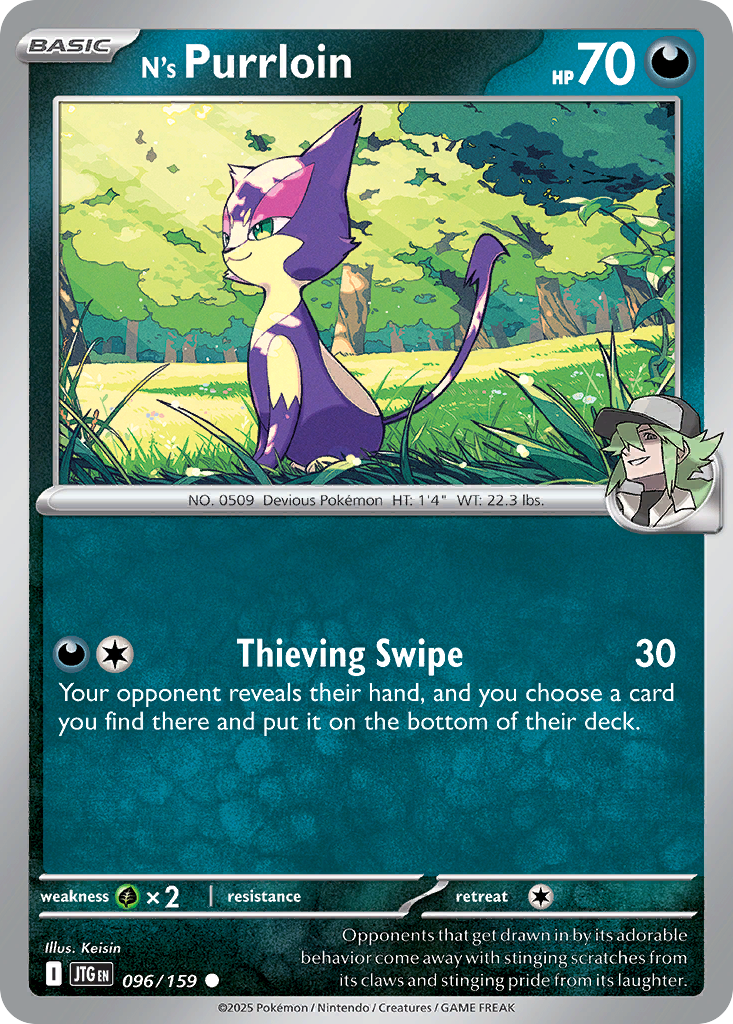 N's Purrloin - 096/159 - - JOURNEY TOGETHER - Pokemon - Common | AA09-82