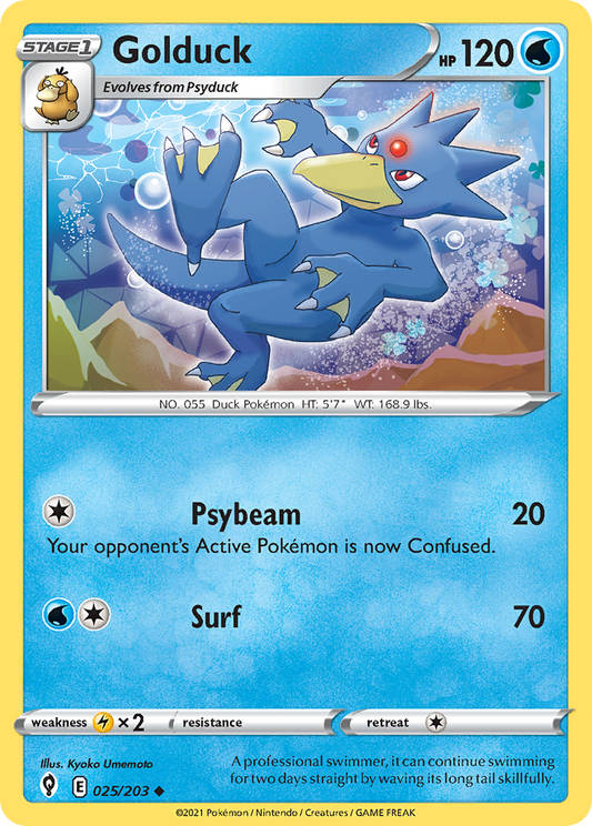 Golduck - 025/203 - - EVOLVING SKIES - Pokemon - Uncommon | AA02-10