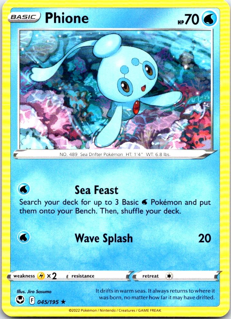 Phione - 045/195 - - SILVER TEMPEST - Pokemon - Rare | AB50-27