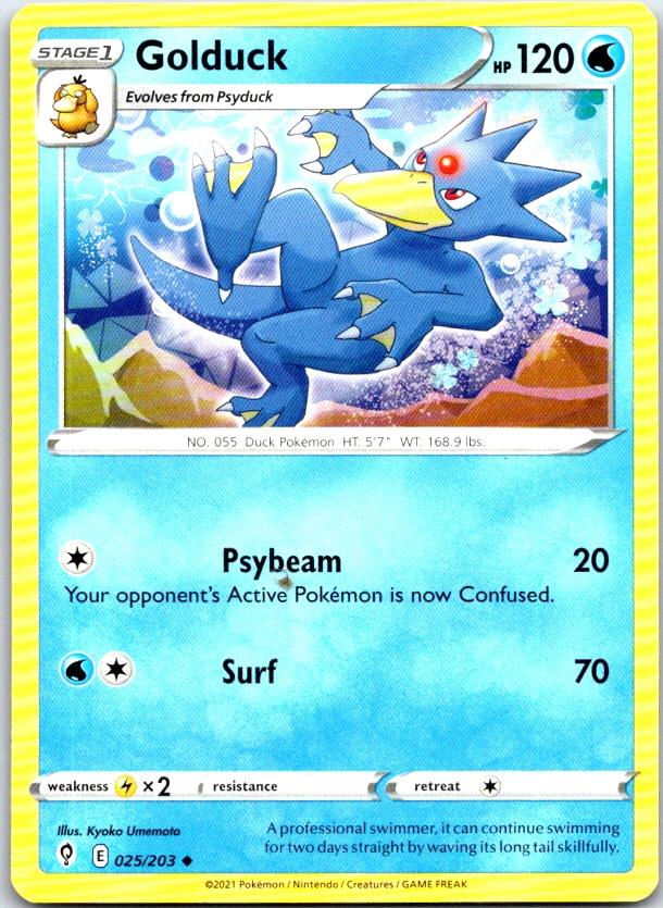 Golduck - 025/203 - - EVOLVING SKIES - Pokemon - Uncommon | AC17-42