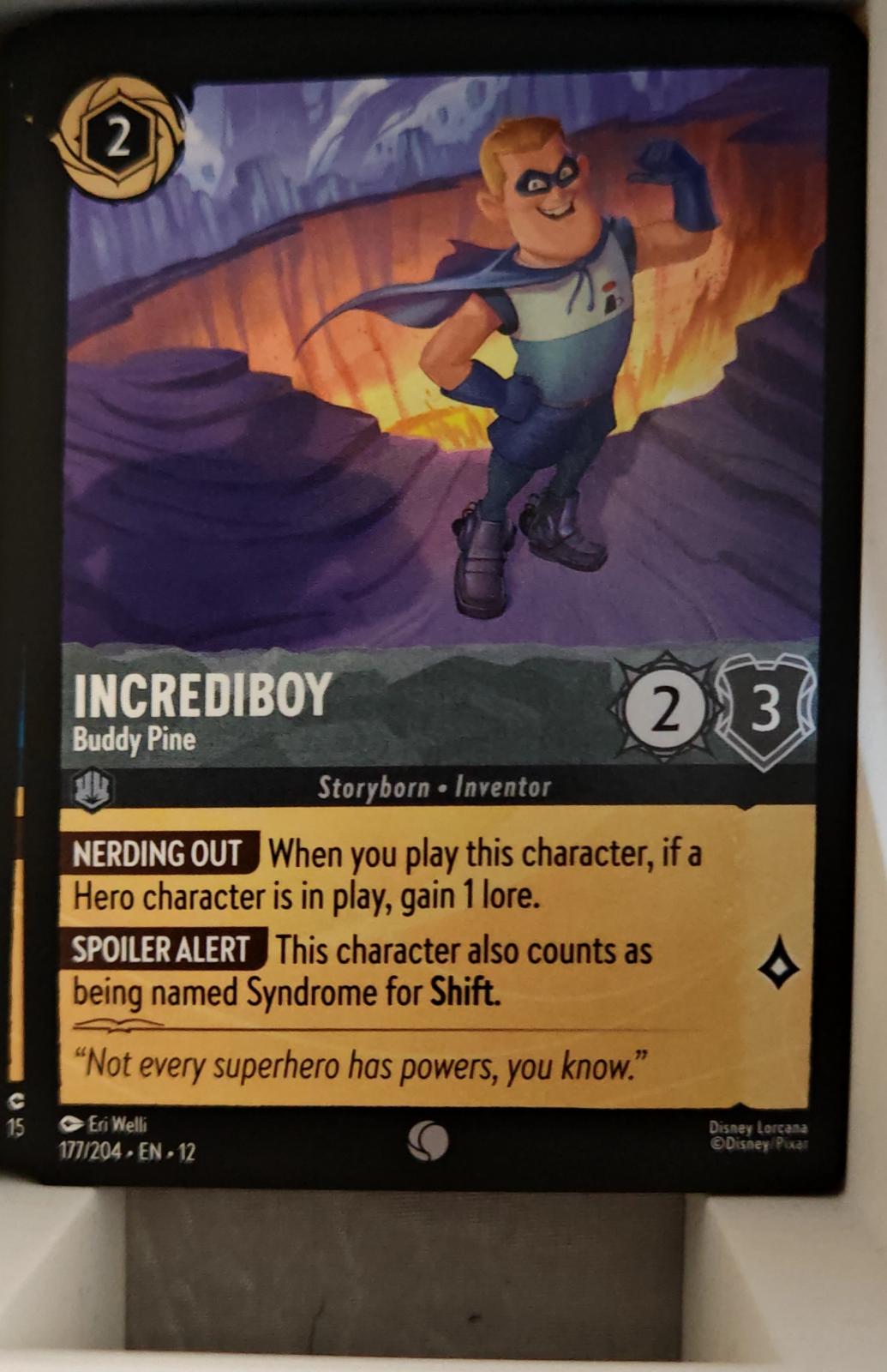 Incrediboy - Buddy Pine - 177/204 - - WILDS UNKNOWN - Lorcana - | LAA01-39