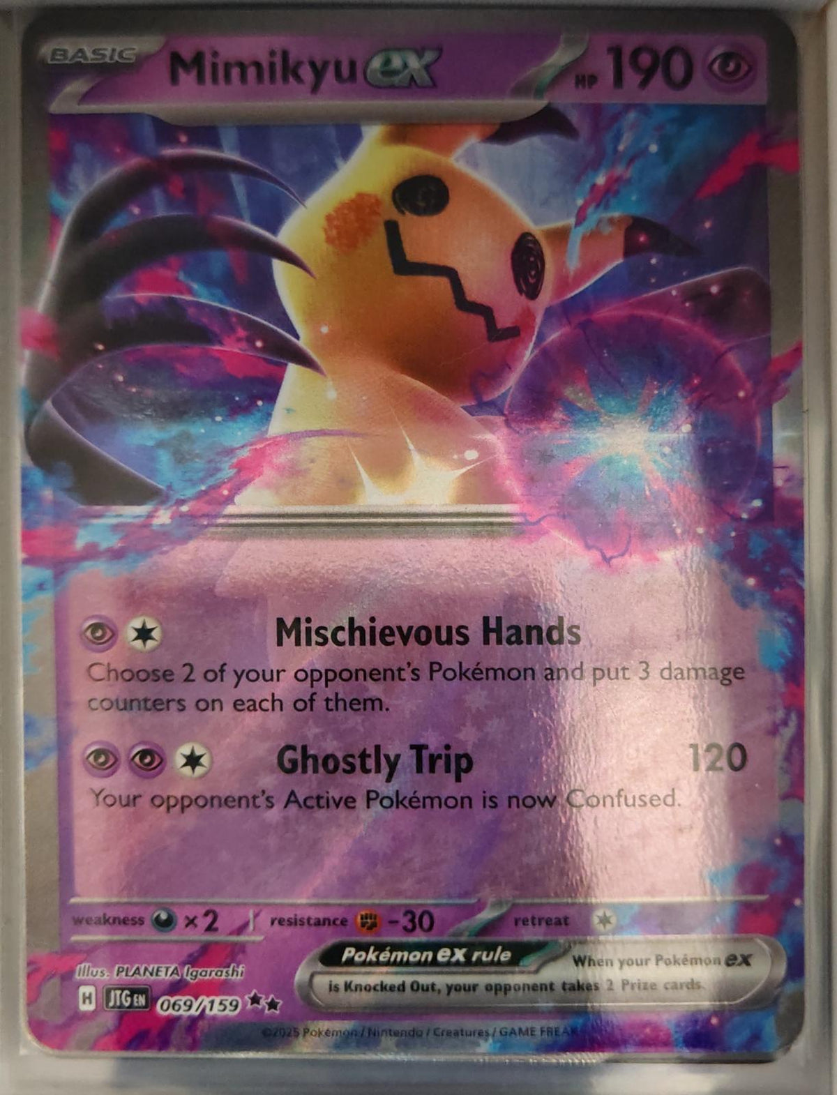 Mimikyu ex - 069/159 - Holo - JOURNEY TOGETHER - Pokemon - Double Rare | AA33-12
