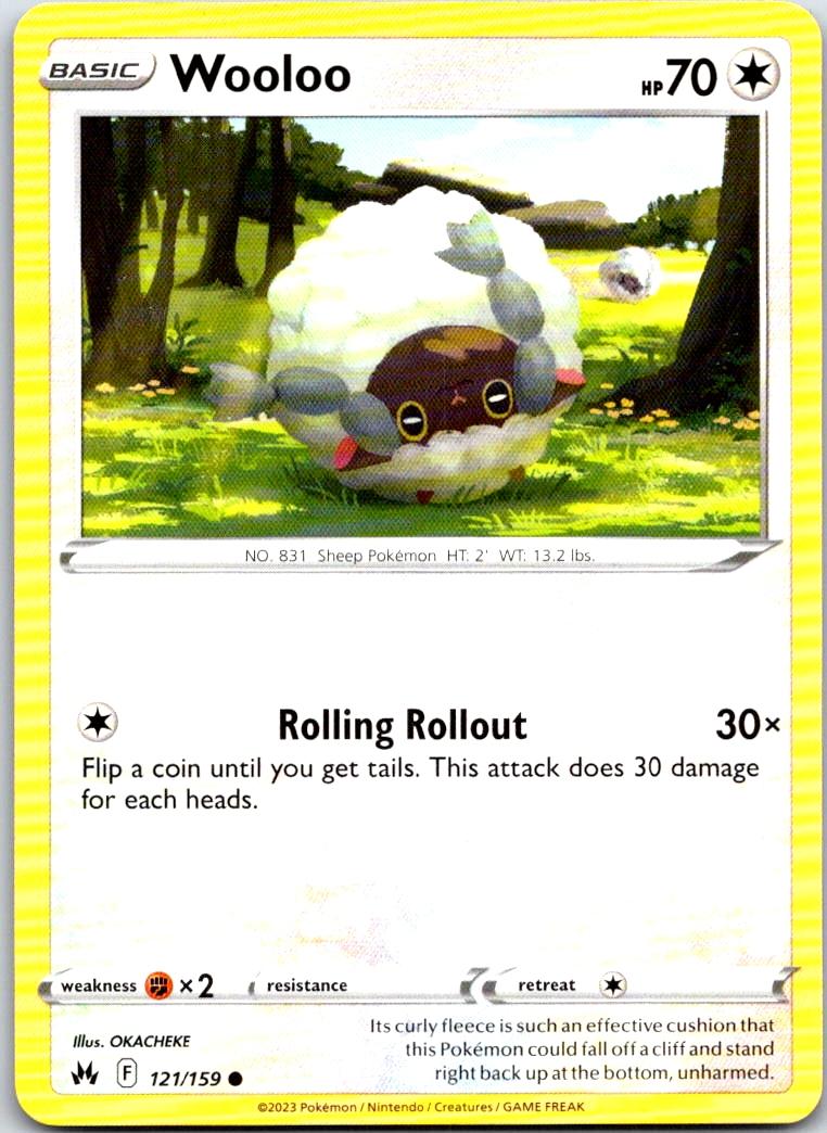 Wooloo - 121/159 - - CROWN ZENITH - Pokemon - Common | AA104-7