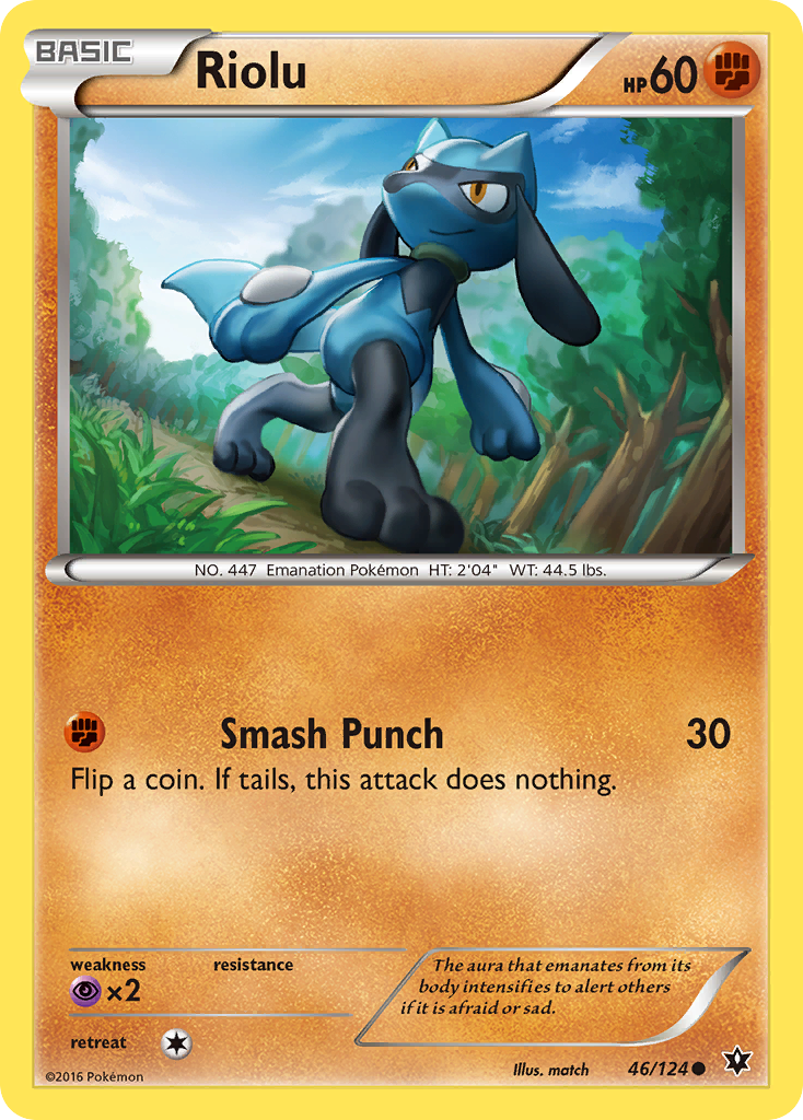 Riolu - 46/124 - - FATES COLLIDE - Pokemon - Common | AA73-1