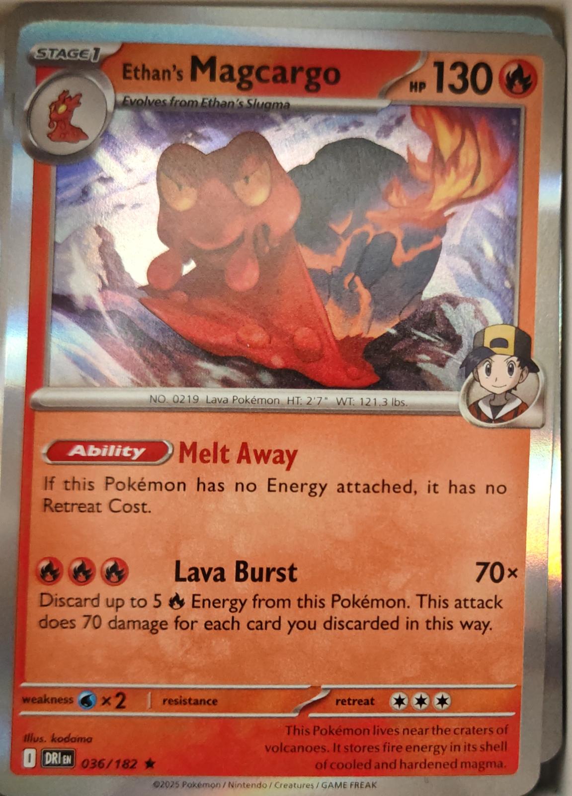 Ethan's Magcargo - 036/182 - Holo - DESTINED RIVALS - Pokemon - Rare | AA13-36