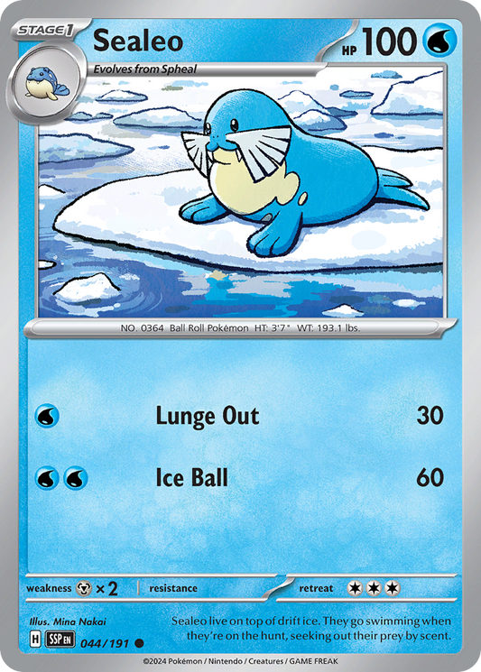 Sealeo - 044/191 - - SURGING SPARKS - Pokemon - Common | AA48-19